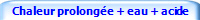 Chaleur prolonge + eau + acide